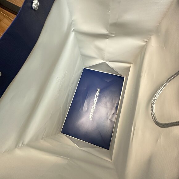 Swarovski Blue Empty Shopping/ Tote Bag In Great Shape! - Picture 4 of 5